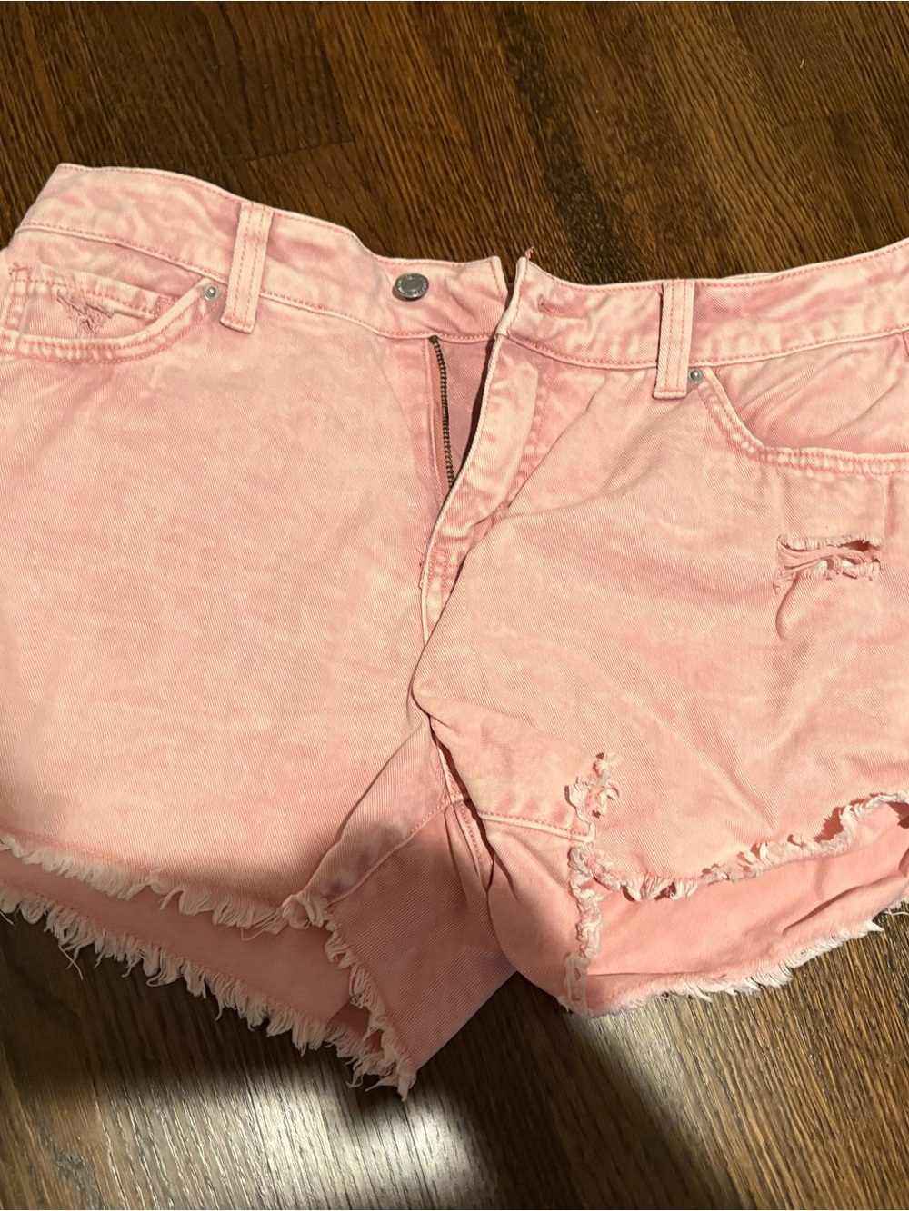 Time and Tru Pink Distressed Denim Cutoff Shorts